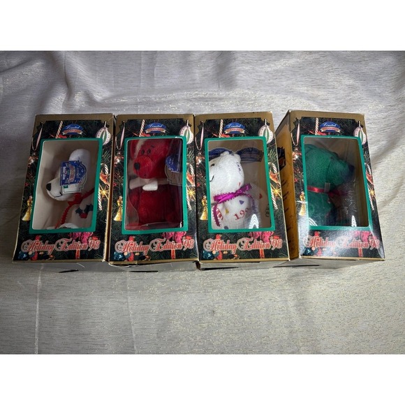set of four "Limited Treasures Holiday Edition '98" collectible bears New in box - Picture 7 of 9